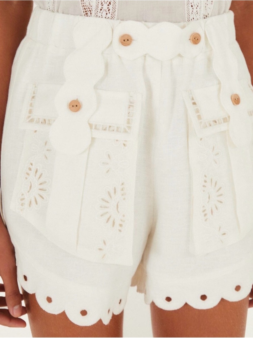 Farm Rio Off-White Artisanal Short - Picture 2 of 4